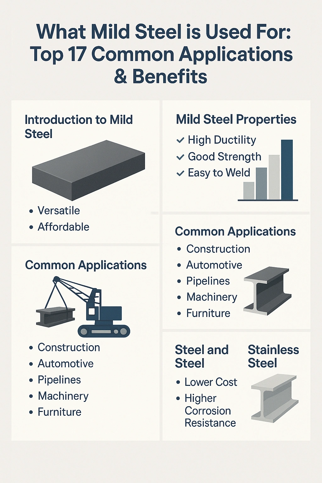 What is mild steel used for